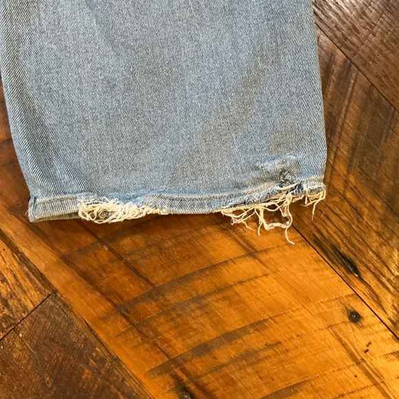 Just Black Denim High Rise Straight Leg Jeans Women’s 28 Light Wash Made in USA - Picture 7 of 11